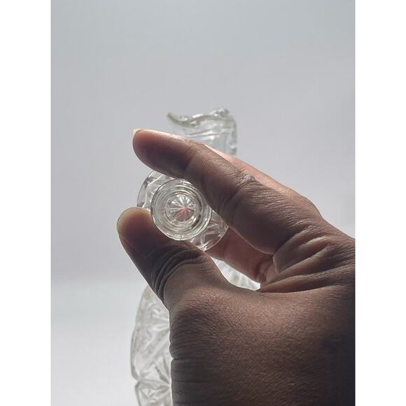 Anchor Hocking Early American Prescut Glass Clear Cruet with Stopper lid Elegant - Picture 6 of 7